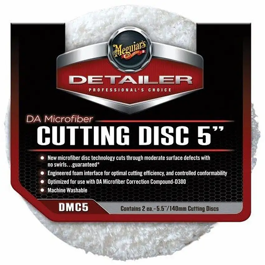 DISQUE DE COUPE EN MICROFIBRE DA MEGUIAR'S 5 POUCES POUR UNE CORRECTION EFFICACE DE LA PEINTURE
