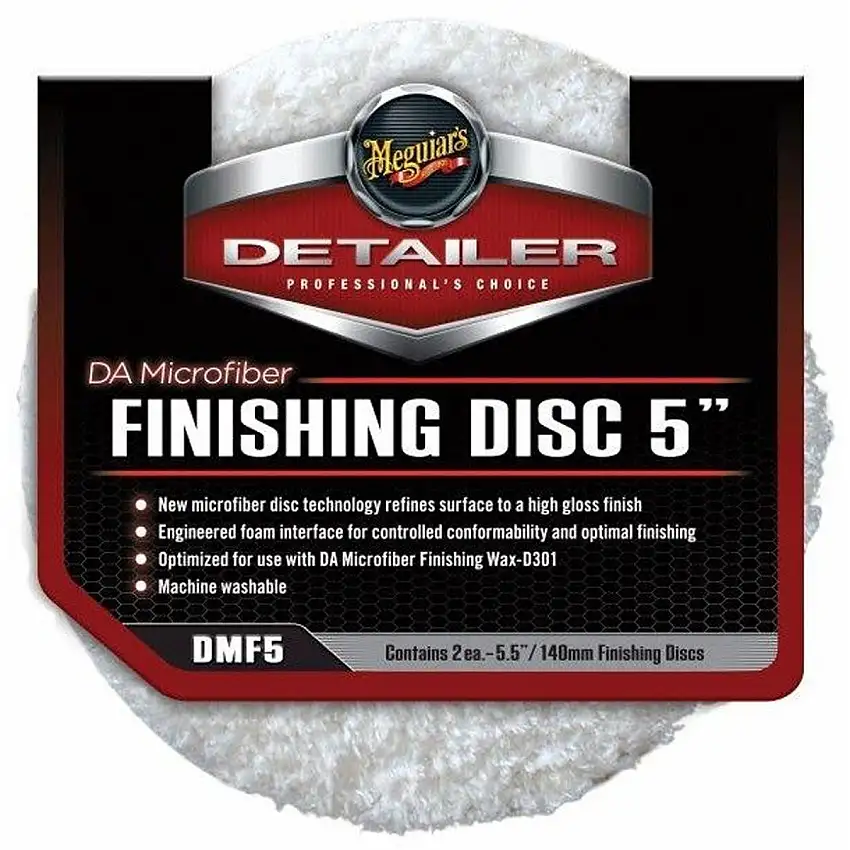 DISQUE DE FINITION EN MICROFIBRE DA MEGUIAR'S 5 POUCES POUR POLISSAGE HAUTE BRILLANCE