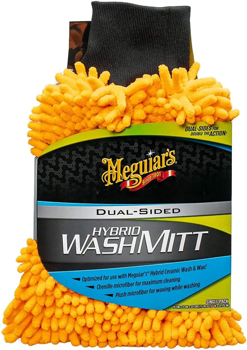 MEGUIARS GANT DE LAVAGE HYBRIDE DOUBLE FACE POUR DES RéSULTATS DE LAVAGE AUTO OPTIMAUX