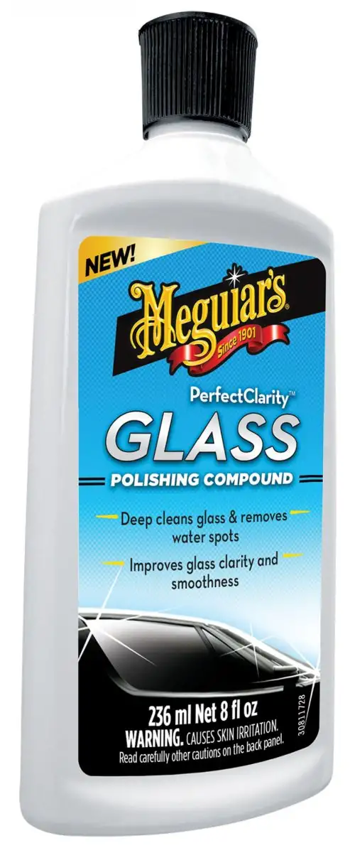 MEGUIARS GLASS POLISH COMPOUND 236ML POUR DES VITRES DE VOITURE CRISTALLINES