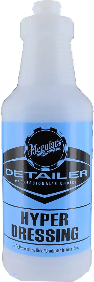 BOUTEILLE VIDE MEGUIAR'S HYPER DRESSING 945ML AVEC RATIOS DE MéLANGE