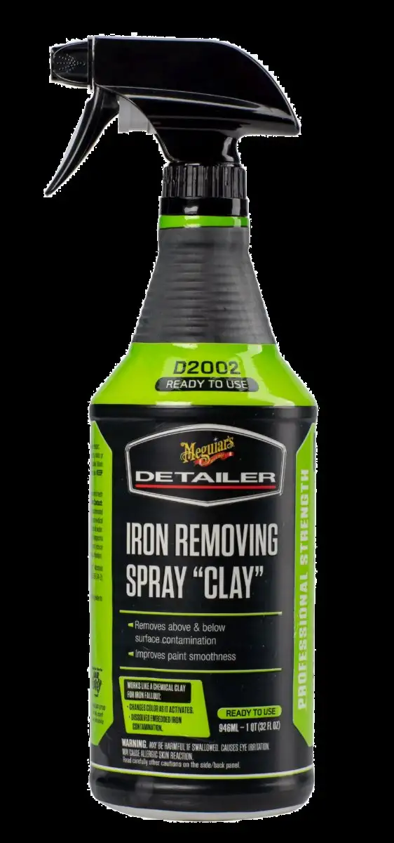 MEGUIARS IRON REMOVING SPRAY CLAY 946ML POUR UN ENLèVEMENT EFFICACE DES PARTICULES MéTALLIQUES
