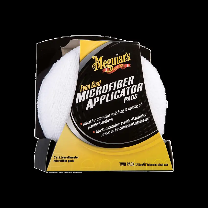 MEGUIARS TAMPON APPLICATEUR EN MICROFIBRE 2 PIèCES POUR UNE APPLICATION UNIFORME DE LA CIRE