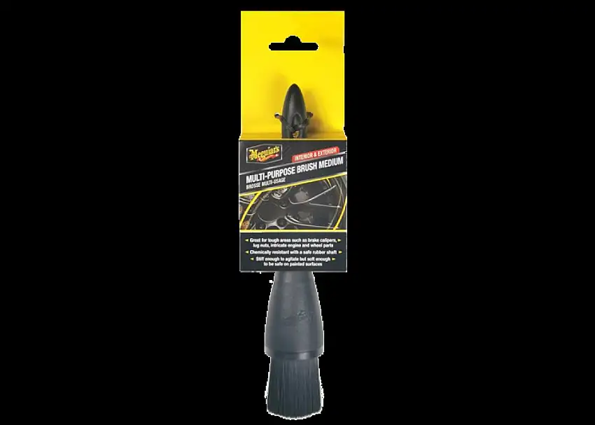 MEGUIARS BROSSE POLYVALENTE MEDIUM 21CM POUR UN NETTOYAGE PRéCIS DE LA VOITURE