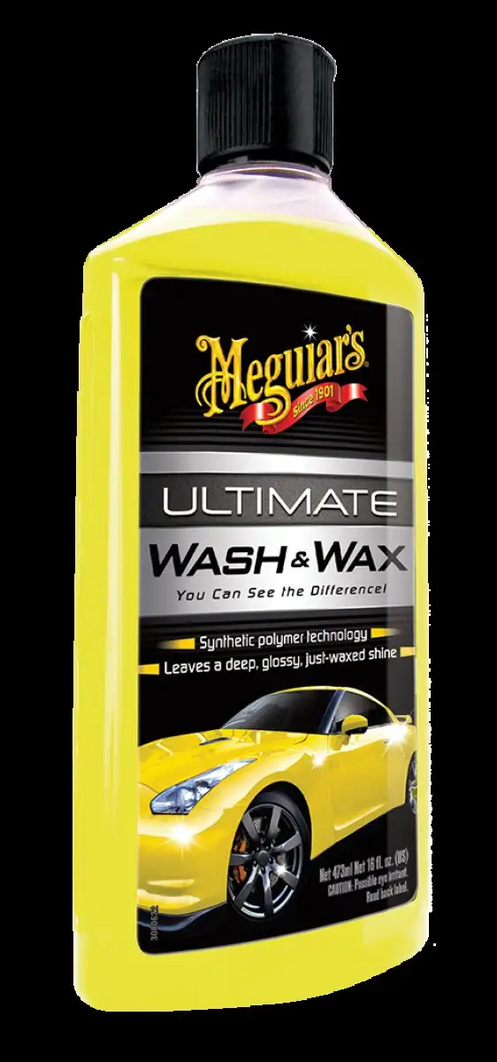 MEGUIAR'S ULTIMATE WASH & WAX 473ML - SHAMPOING AUTO AVEC PROTECTION CARNAUBA