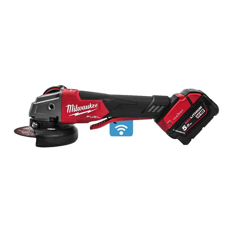 Meuleuse d'angle 125mm avec interrupteur & frein M18 FSAG125XPDB 18v avec chargeur & 2 batteries 5.0Ah - MILWAUKEE