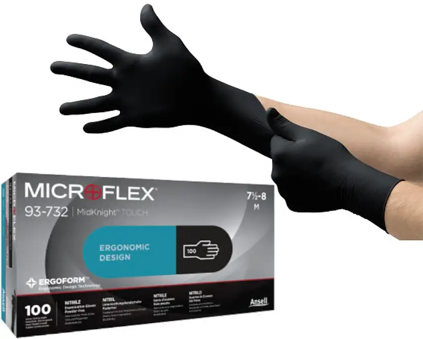 GANTS EN NITRILE MICROFLEX MIDKNIGHT TOUCH 93-732 XL AVEC DEXTéRITé ACCRUE