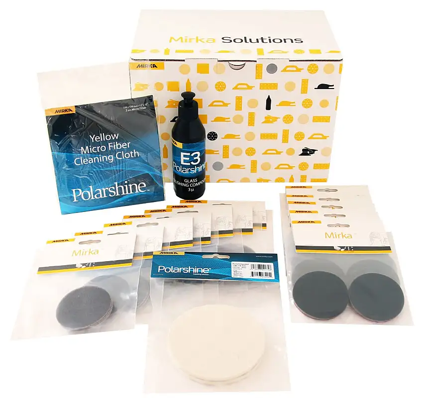 KIT DE POLISSAGE DU VERRE MIRKA 77MM POUR LA RéPARATION DU VERRE