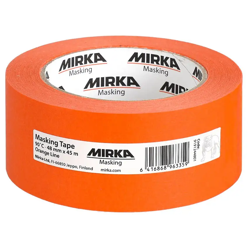 MIRKA MASKING TAPE 90°C ORANGE 48MM X 45M POUR UN MASQUAGE PRéCIS