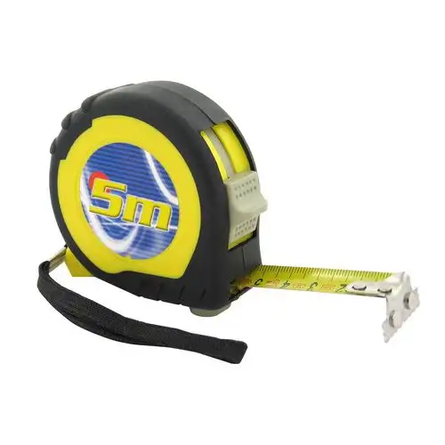 Mètre à ruban acier jaune norme CE 5m