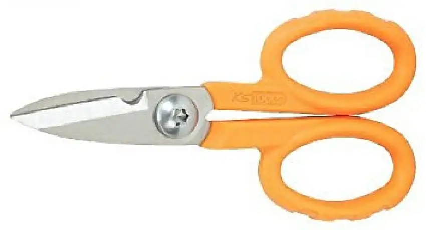 CISEAUX MULTIFONCTIONS KS-TOOLS AVEC COUPE-CâBLE ET éTUI DE CEINTURE