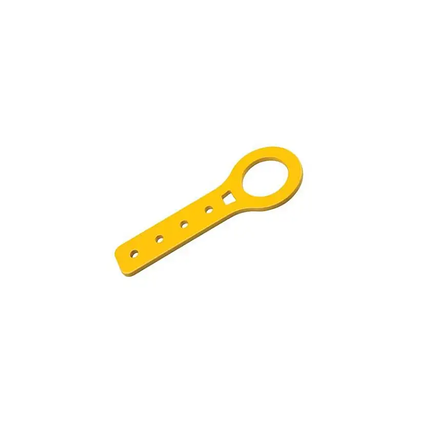 Anneau de remorquage plat OMP jaune Ø50 mm