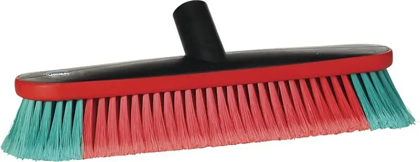 BROSSE DE LAVAGE OVALE VIKAN AVEC ARRIVéE D'EAU, 37 CM, FIBRES DOUCES FENDUES