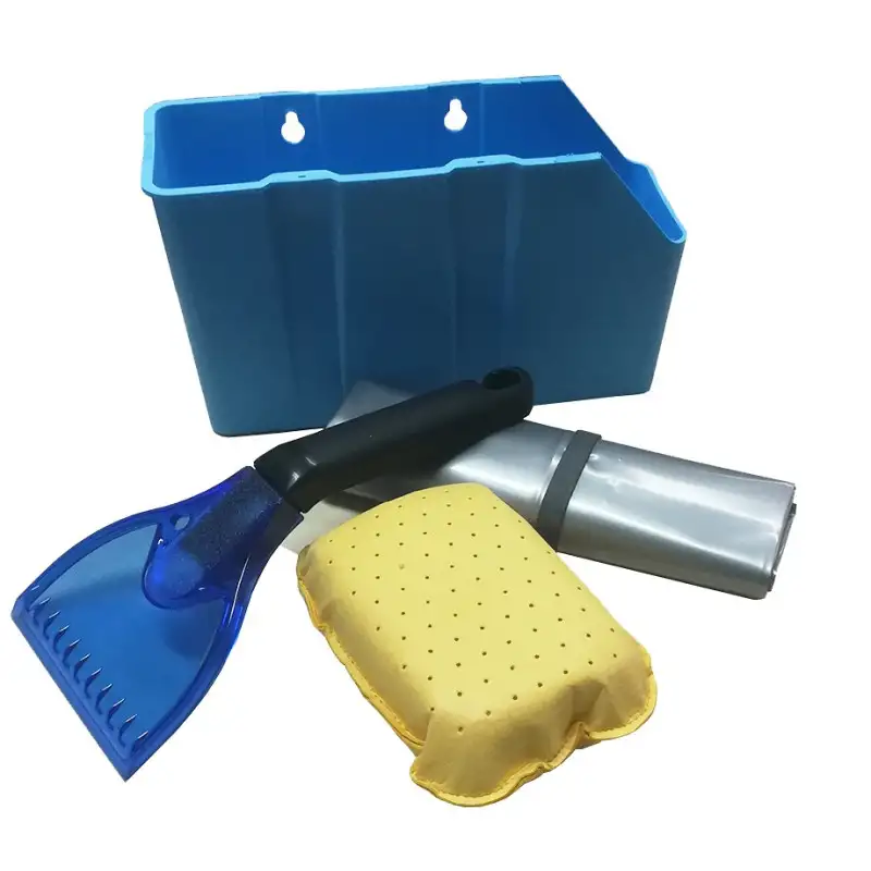 Pack Hiver Complet : Raclette, Bâche Anti-Givre, Éponge et Range Coffre