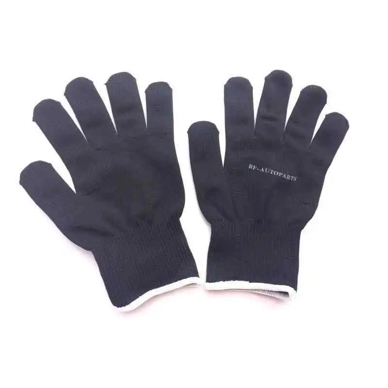 Paire de gants de protection en tissu noir Taille S