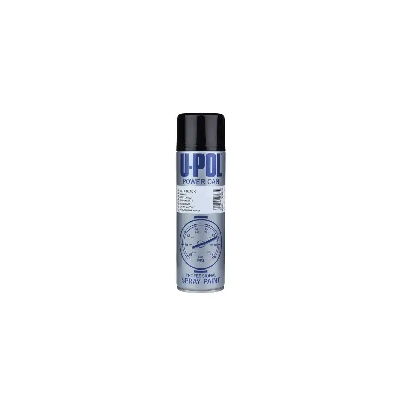 Peinture 1K en bombe 500 ml - Noir mat - UPOL