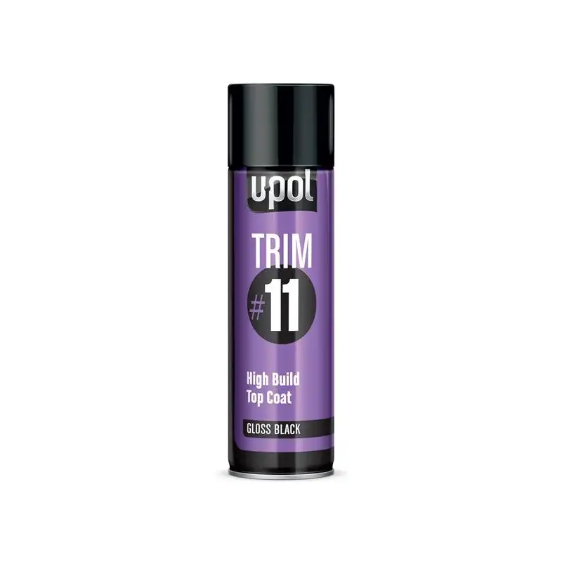 Peinture 1K PREMIUM en bombe de 450 ml - NOIR BRILLANT - UPOL