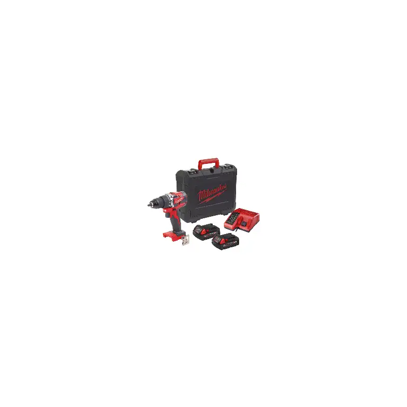 Perceuse à percussion compacte M18 + 2 accus 2.0.Ah + Chargeur - MILWAUKEE