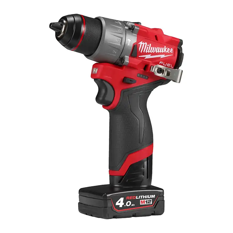 Perceuse à percussion M12 avec 2 accus 4.0Ah et un chargeur M12 + Coffret de rangement - MILWAUKEE