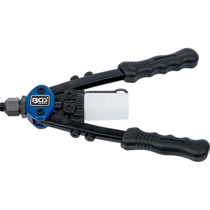 Pince à riveter à bras long et bouteille de collecte - BGS