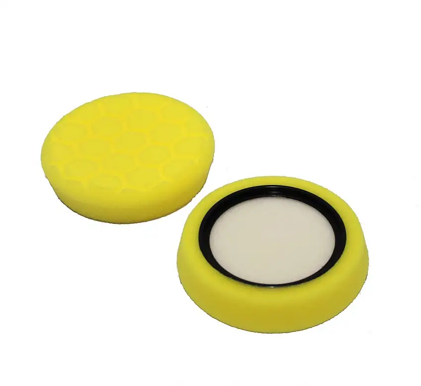 GELSON TAMPON DE POLISSAGE HEXAGON JAUNE Ø100MM POUR UNE CORRECTION EFFICACE DE LA PEINTURE