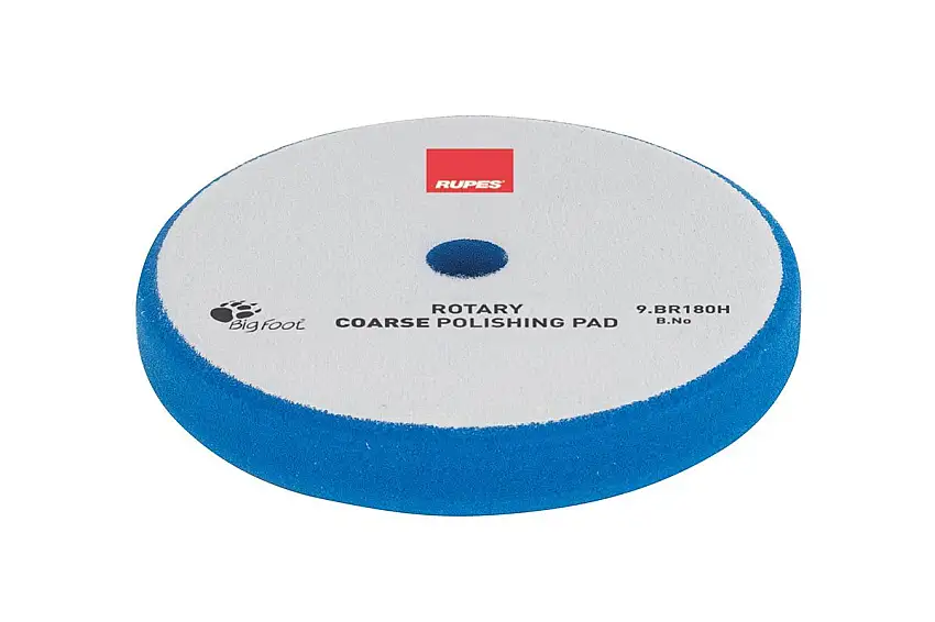 RUPES TAMPON DE POLISSAGE ROTATIF DUR BLEU Ø155-160MM POUR IMPERFECTIONS PROFONDES DE LA PEINTURE