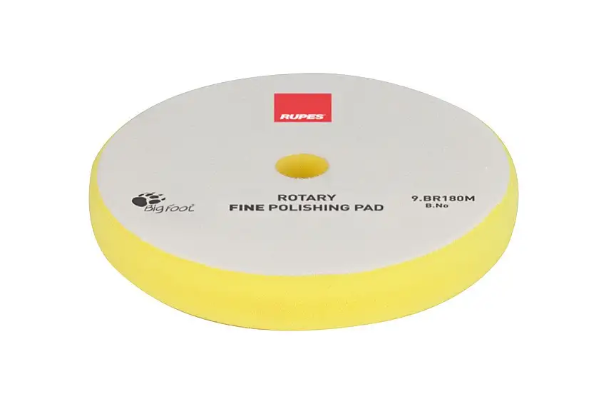 RUPES TAMPON DE POLISSAGE ROTATIF DOUX JAUNE Ø155-160MM POUR POLISSEUSES ROTATIVES