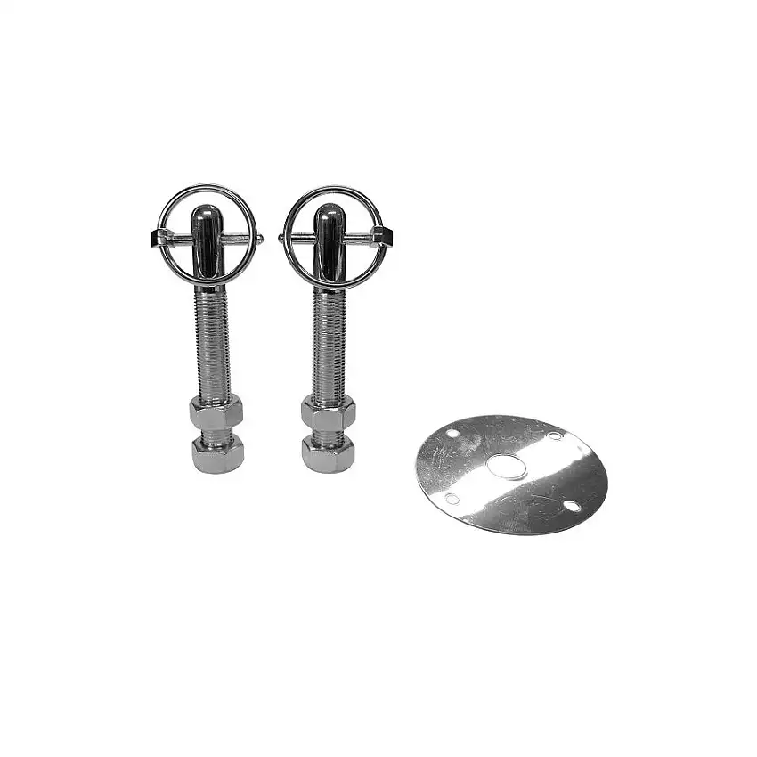 Attaches capot rapides avec goupille rabattable acier chromé