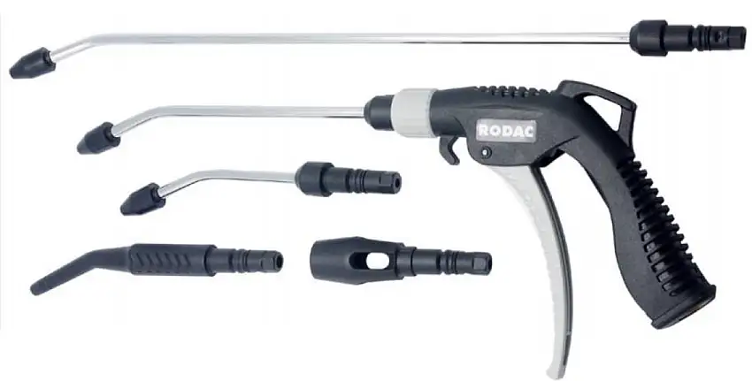 SET DE PISTOLET SOUFFLEUR RODAC AVEC 5 ACCESSOIRES POUR UNE UTILISATION POLYVALENTE