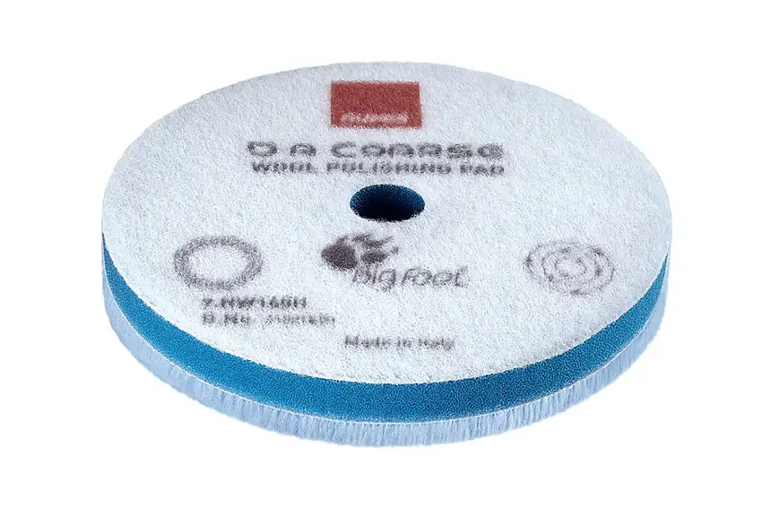 TAMPON DE POLISSAGE EN LAINE RUPES D-A COARSE BLEU Ø150MM