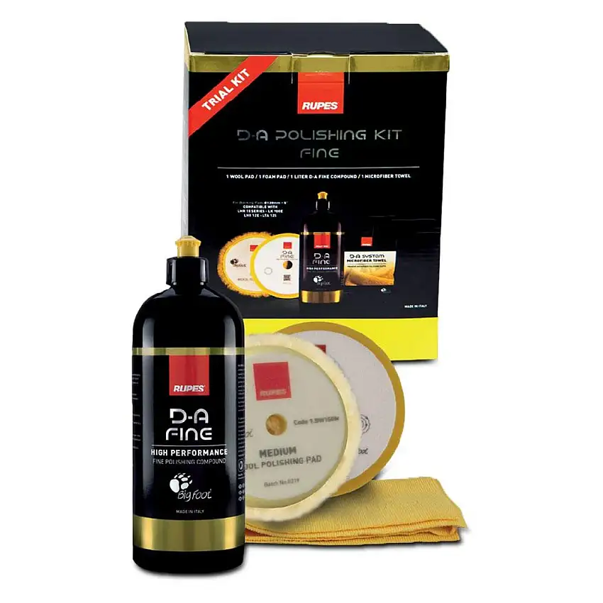 RUPES D-A FINE POLISHING KIT 150MM POUR CORRECTION PROFESSIONNELLE DE LA PEINTURE