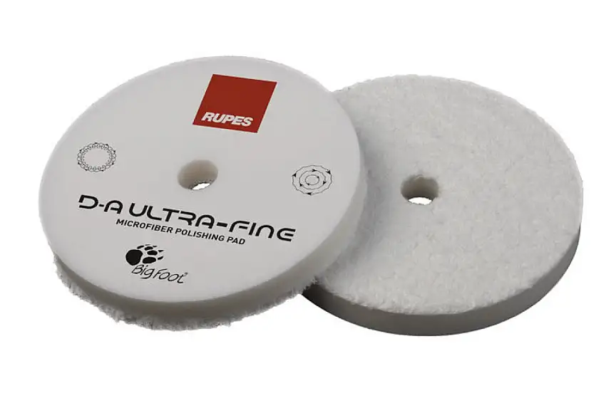 TAMPON DE POLISSAGE RUPES MICROFIBER D-A ULTRA FINE Ø130MM BLANC