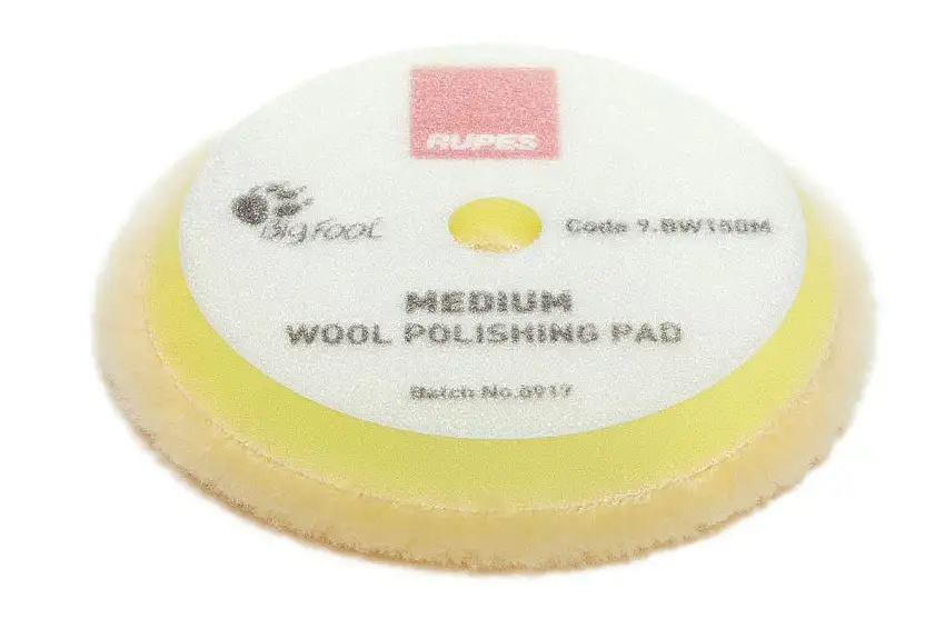 RUPES TAMPON DE POLISSAGE EN LAINE JAUNE MEDIUM Ø130/145MM POUR MACHINES à POLIR
