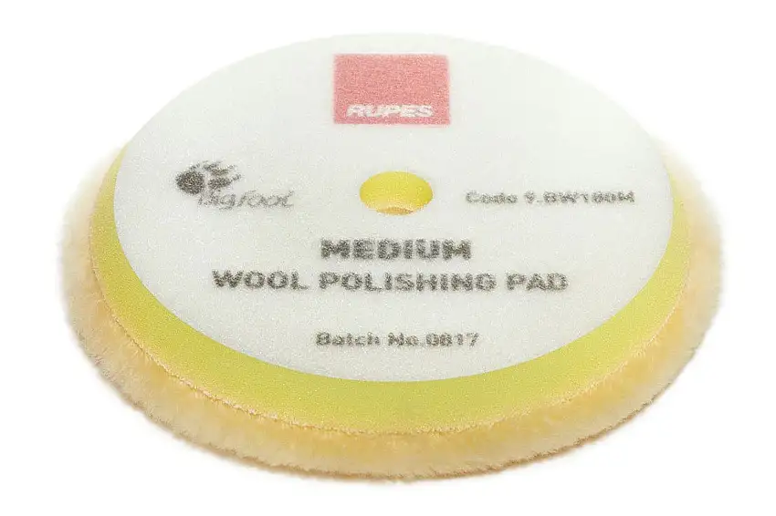 RUPES TAMPON DE POLISSAGE EN LAINE JAUNE MOYEN Ø150-170MM