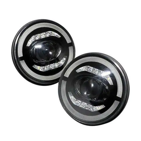 Set de phares LED  sur mesure pour Land Rover 90110  Defender  Noir