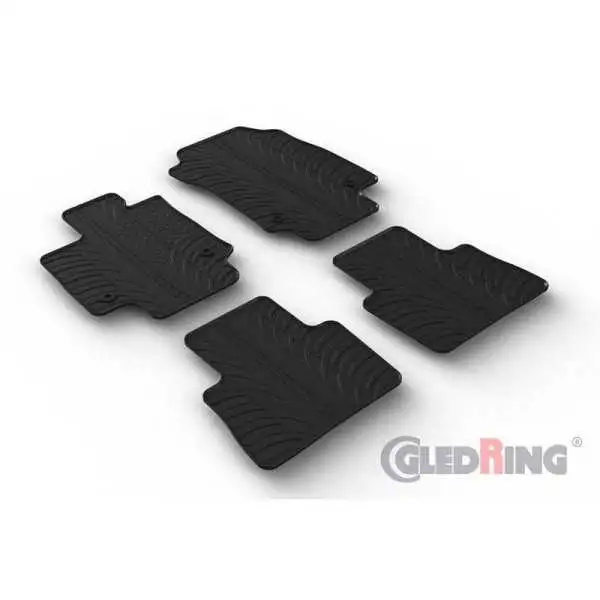 Set tapis de caoutchouc sur mesure pour Lexus NX PHEV 2022 T profil 4pièces + clips de montage