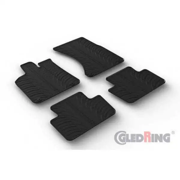 Set tapis de caoutchouc sur mesure pour Porsche Macan 95B 2014 T profil 4pièces + clips de montage