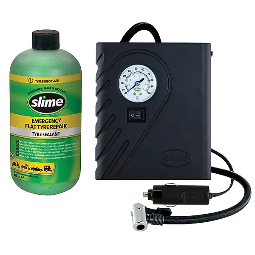 KIT DE RéPARATION DE PNEUS SLIME SMART AVEC COMPRESSEUR POUR RéPARATIONS D'URGENCE RAPIDES