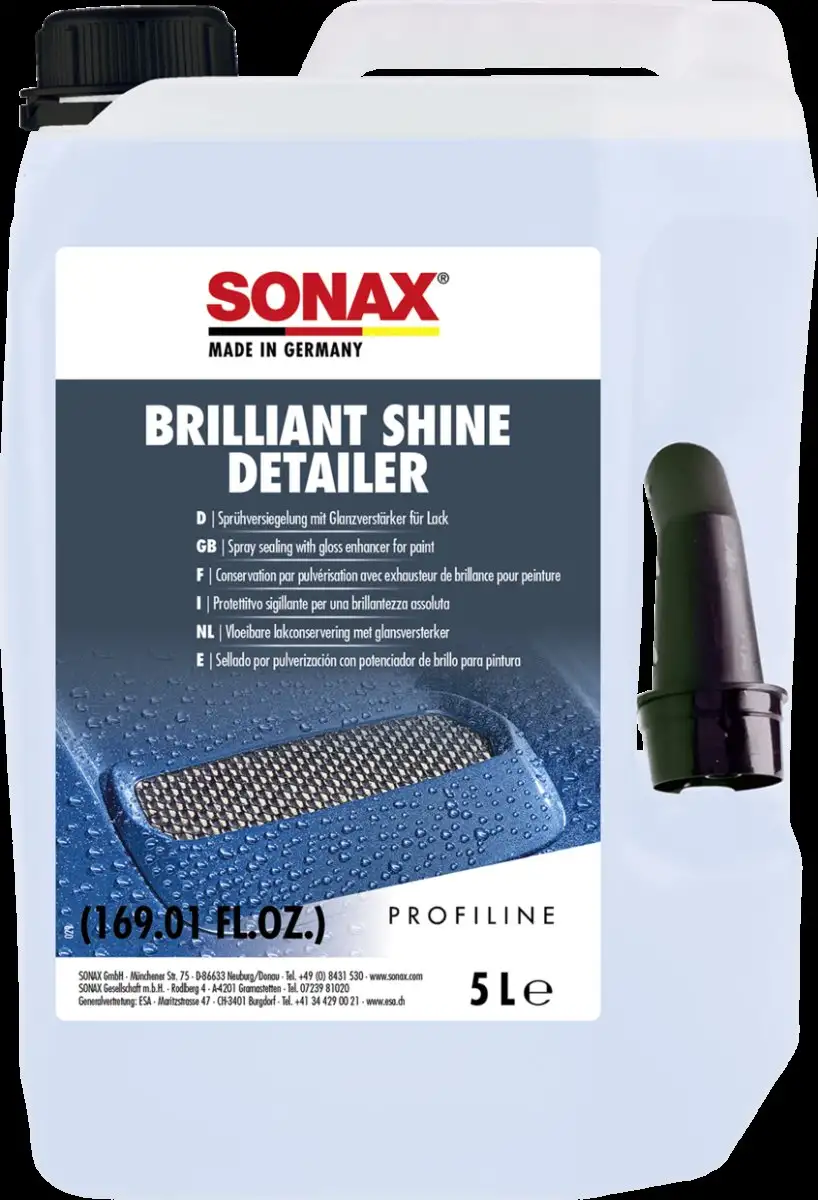 SONAX BRILLIANT SHINE DETAILER 5L POUR UNE BRILLANCE PROFONDE ET UNE PROTECTION DE LA PEINTURE