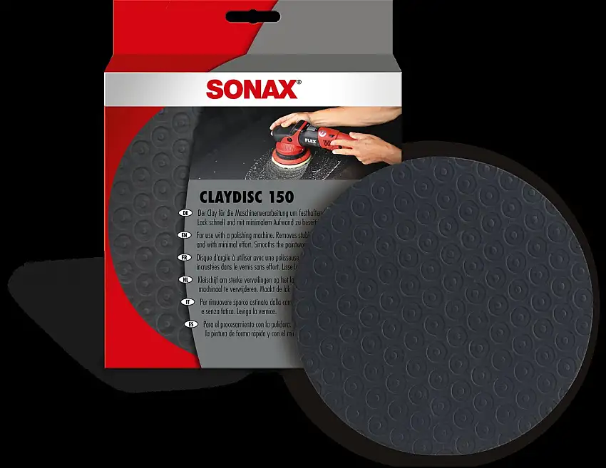 SONAX CLAY DISC 150 MM POUR UN NETTOYAGE EFFICACE DE LA PEINTURE