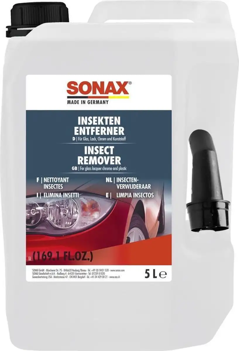 SONAX DéTACHANT INSECTES 5 LITRES - NETTOYAGE PUISSANT ET SûR