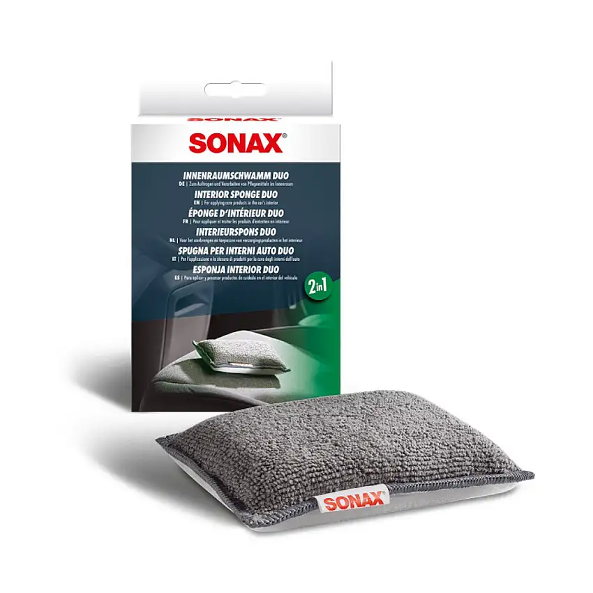 ÉPONGE INTéRIEURE SONAX DUO 145X100MM POUR UN NETTOYAGE EN PROFONDEUR