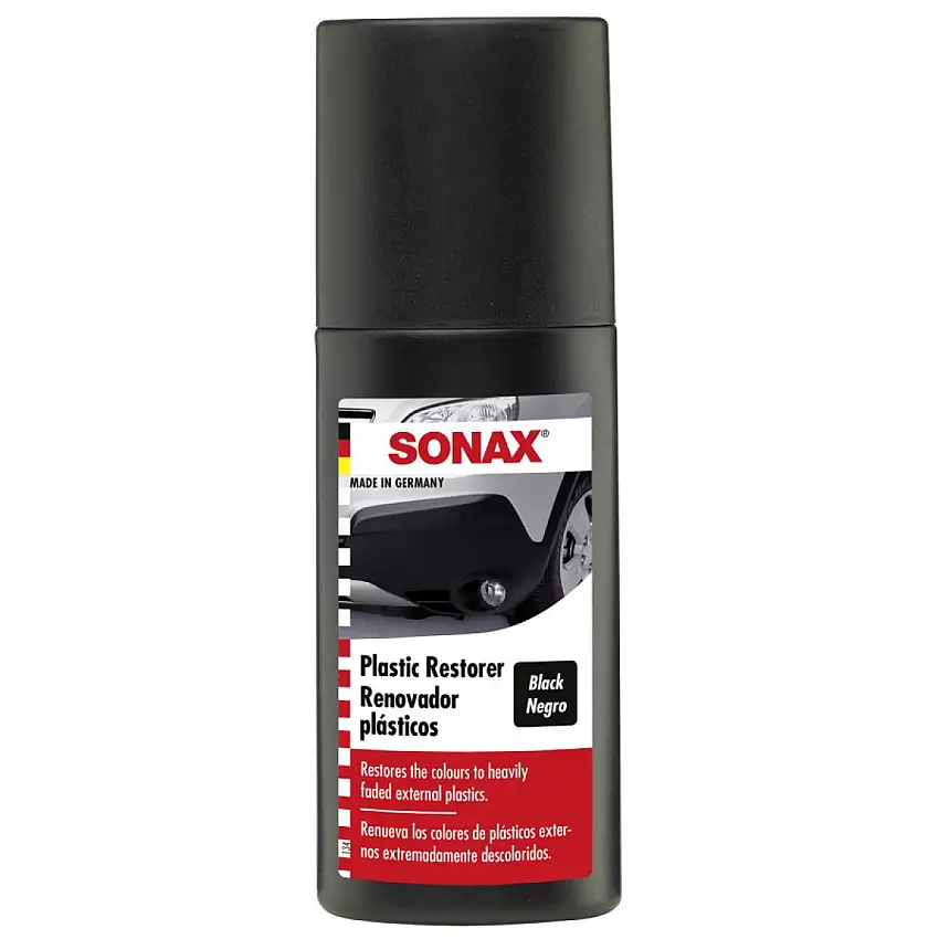 SONAX PLASTIC RESTORER BLACK 100ML POUR PIèCES EXTéRIEURES EN PLASTIQUE