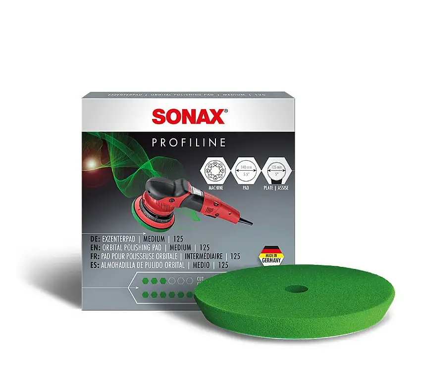 SONAX TAMPON DE POLISSAGE VERT, MOYEN, Ø125MM (1PC)