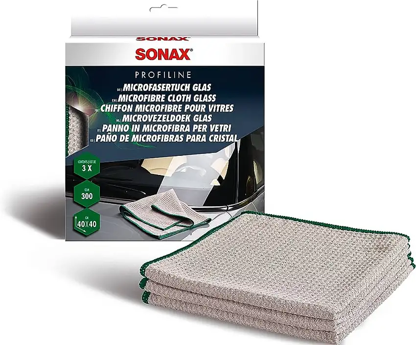SONAX PROFILINE MICROFIBRE CLOTH GLASS 40X40CM 3 PIèCES