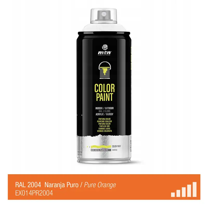 Spray de peinture de couleur RAL 2004 - Orange Pur - MONTANA PRO