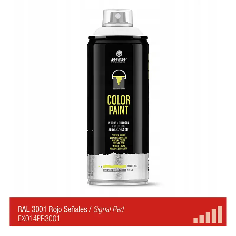 Spray de peinture de couleur RAL 3001 - Rouge Sécurité - MONTANA PRO