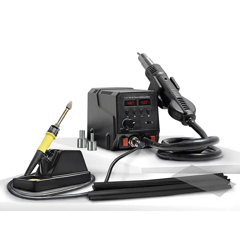 Station de soudage plastique 2-en-1 - Air et fer chaud - All4Auto
