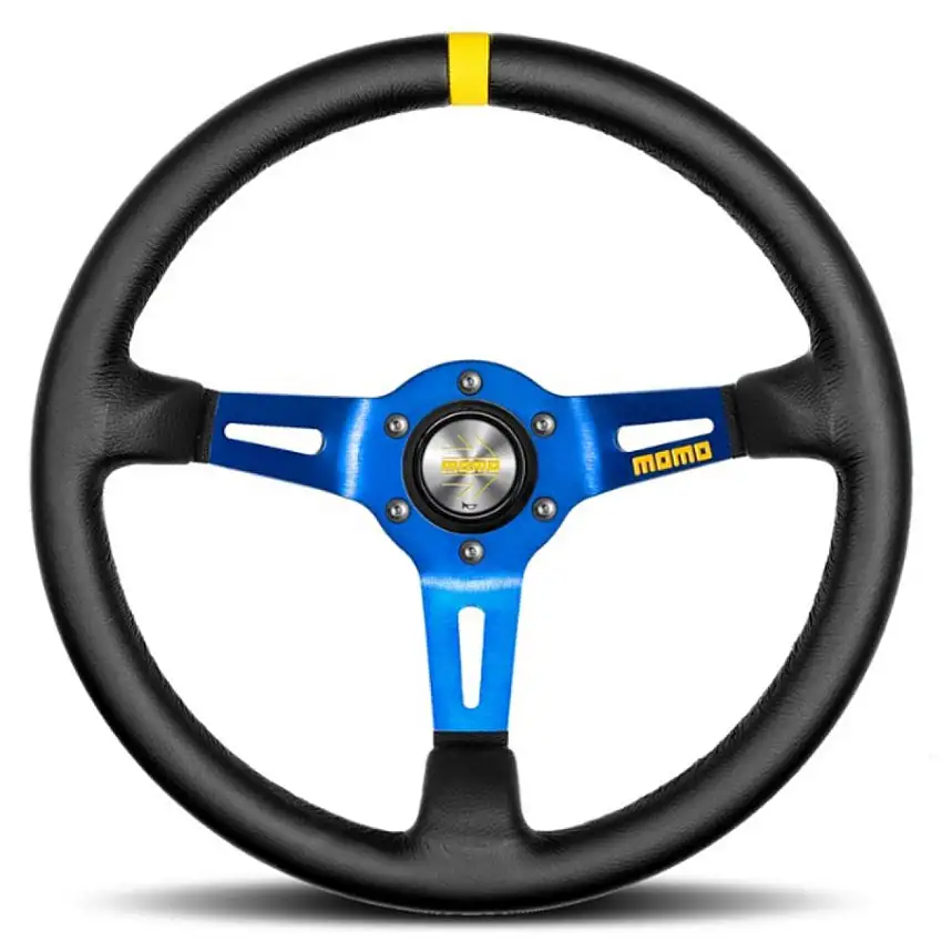Volant MOMO MOD08 Cuir Bleu