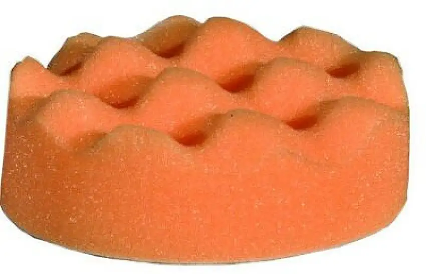 ÉPONGE DE POLISSAGE STEINER Ø80X25MM STRUCTURE GAUFRéE ORANGE MEDIUM